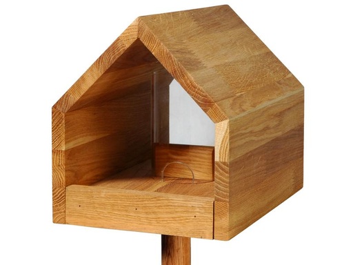[90317178 1618496] LUXUS-VOGELHAUS Vogelfutterhaus Bauhaus I, 20.5 x 28 x 23.5 cm, Holz