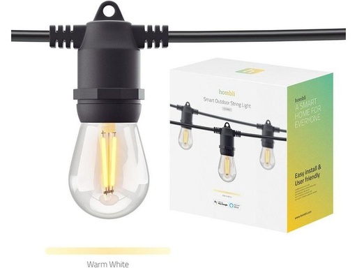 [90317254 1615358] hombli Gartenleuchte String Light 12 LEDs, 5m, Warmweiss