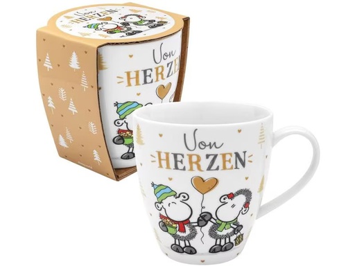 [90317262 1566387] Sheepworld Kaffeetasse Von Herzen 450 ml, 1 Stück, Weiss