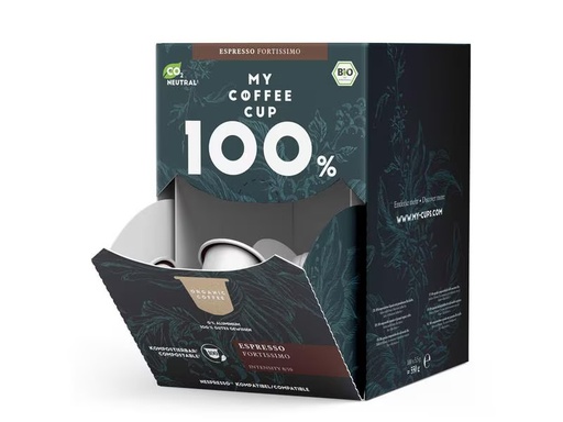 [90317277 1630000] My-CoffeeCup Kaffeekapseln Mega Box Bio Espresso Fortissimo 100 Stück