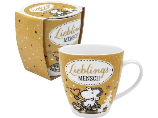 [90317320 1566388] Sheepworld Kaffeetasse Lieblingsmensch 450 ml, 1 Stück, Braun