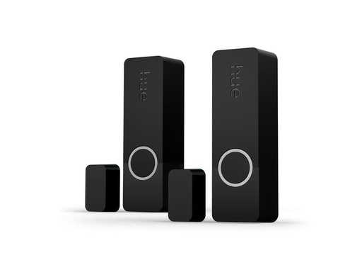 [90317339 1613754] Philips Hue Secure Kontaktsensor Doppelpack, Schwarz