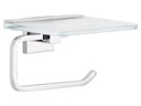 tesa Toilettenpapierhalter Deluxxe, Silber