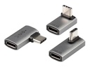 onit USB-Adapter gewinkelt USB-C Stecker - USB-C Buchse, 3-teilig