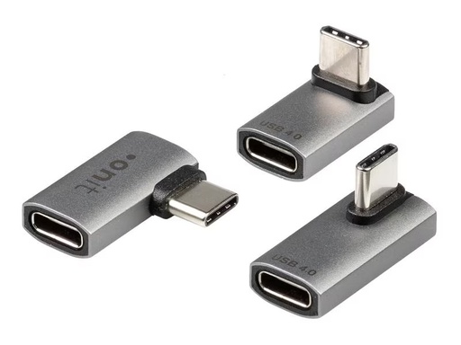 [90317563 1576639] onit USB-Adapter gewinkelt USB-C Stecker - USB-C Buchse, 3-teilig
