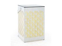 STT Laterne Muster Recharge USB, 24.5 cm, Weiss/Gold