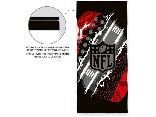 [90317776 1617749] Herding Fitnesstuch NFL 50 x 110 cm + 15 cm Flap