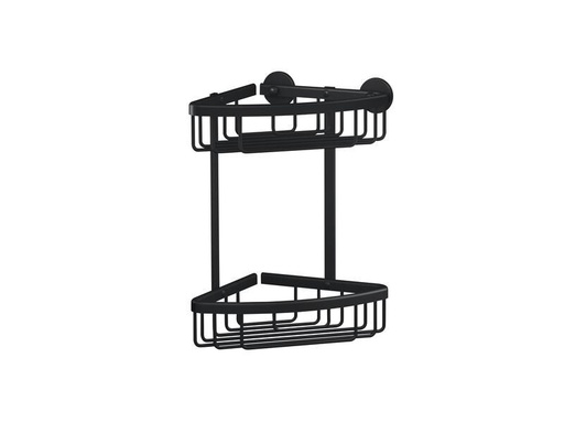 [90317823 1620610] tesa Aluxx Black Eck-Duschkorb, Schwarz