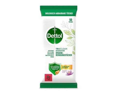[90317909 1620951] Dettol Allzweckreiniger Desinfektionstücher Wasserlilie 50 Stück