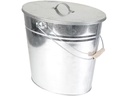 Kamino Ascheeimer mit Deckel, 24 l, Silber