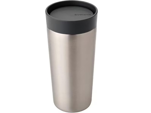 [90318324 1626386] Brabantia Thermobecher Make &amp; Take 360 ml, Dunkelgrau/Silber