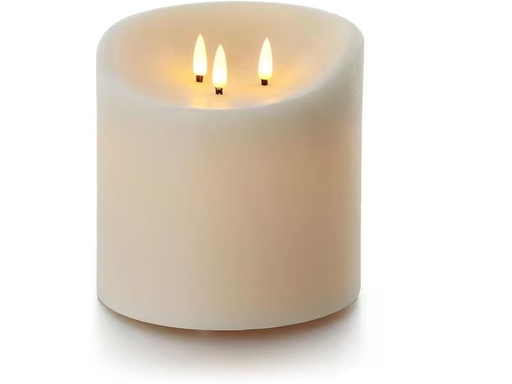[90318462 1631979] balthasar LED Outdoor Echtwachskerze, Creme
