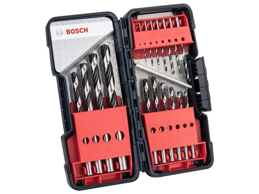 [90318476 1338286] Bosch Spiralbohrer-Set HSS PointTeQ, 18-teilig