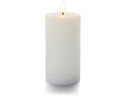 balthasar LED Zylinderkerze Rillen, Weiss
