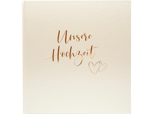 [90318886 1594622] Goldbuch Hochzeitsalbum Herzklopfen 30 x 31 cm, 60 Seiten, Beige