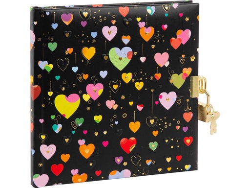 [90318909 1594621] Goldbuch Tagebuch Heart dark 96 Seiten, 16.5 x 16.5 cm