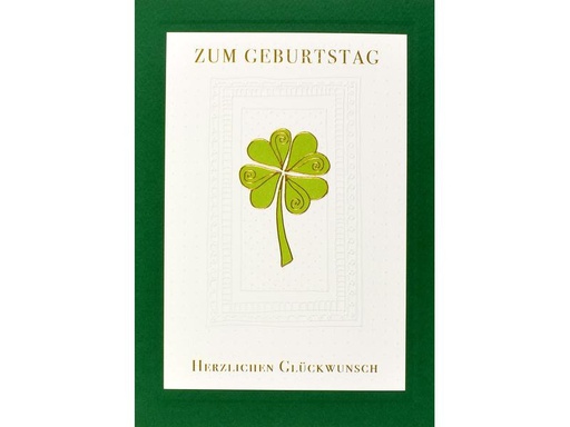 [90318911 1630437] ABC Geburtstagskarte Kleeblatt A5