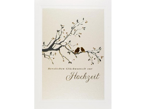 [90318980 1630443] ABC Hochzeitskarte Vögel A5