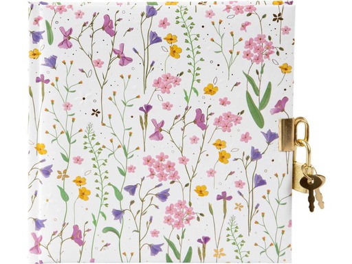 [90319040 1594634] Goldbuch Tagebuch Meadow Miracles Weiss 96 Seiten, 16.5 x 16.5 cm