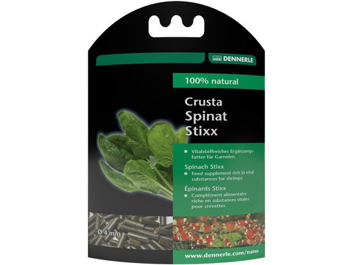 [90319313 1607580] Dennerle Ergänzungsfutter Crusta Spinat Stixx, Ø 4 mm, 30 g