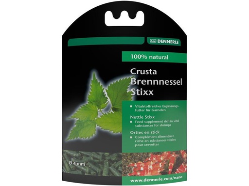 [90319362 1607581] Dennerle Ergänzungsfutter Crusta Brennnessel Stixx, Ø 4 mm, 30 g