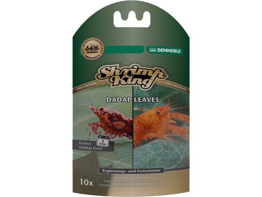 [90319413 1607673] Dennerle Ferienfutter Shrimp King Dadap Leaves, 10 Stück