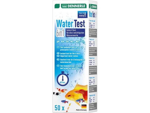 [90319432 1607686] Dennerle Wassertest 6 in 1, 50 Stück