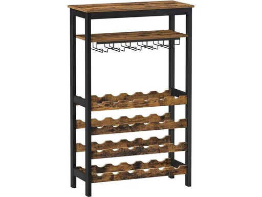 [90319449 1626107] Songmics Weinregal für 24 Flaschen, aus Bambusholz