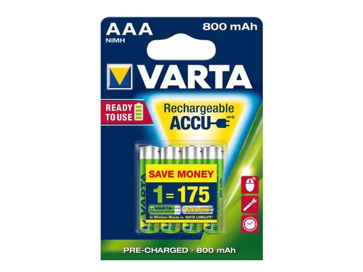 [90051977 659519] Varta Akku 4x AAA 800mAh  800 mAh