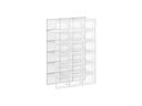 Songmics Schuhorganizer Transparent/Weiss, 18er Set