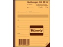 Favorit Durchschreibeblock 113 x 144 mm Quittungen, Blau/Weiss