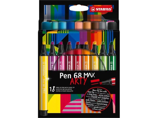 [90319929 1632663] STABILO Pen 68 MAX ARTY 18er Etui