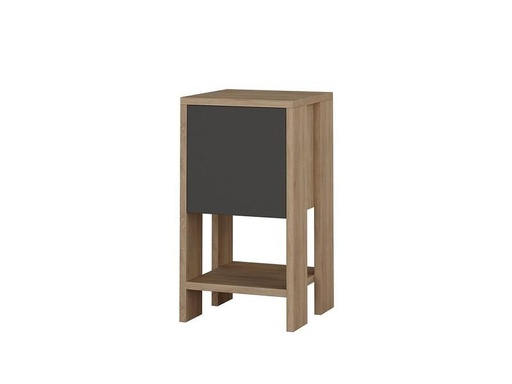 [90319968 1626863] Woody Fashion Nachttisch Ema 30 x 55 x 30 cm, Anthrazit/Nature