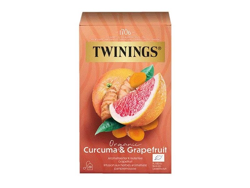 [90319975 1617684] Twinings Teebeutel Bio Kurkuma &amp; Grapefruit 20 Stück