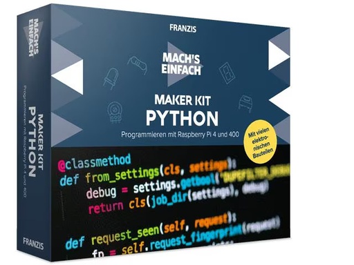 [90321150 1560270] Franzis Lernpaket Mach's einfach – Maker Kit Python Deutsch