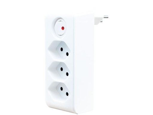 [90321249 1632129] Brennenstuhl Abzweigstecker 3 x T13, 300° drehbar, Weiss