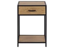 AC Design Nachttisch Seaford 42 x 35 x 63 cm, Nature/Schwarz