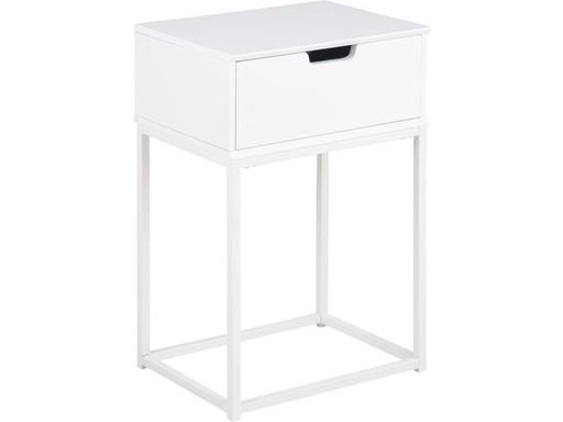 [90321338 1632506] AC Design Nachttisch Mitra 40 x 30 x 61,5 cm, Weiss
