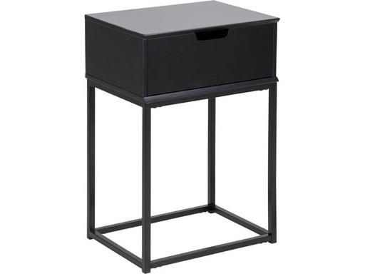 [90321392 1632505] AC Design Nachttisch Mitra 40 x 30 x 61,5 cm, Schwarz