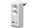 Brennenstuhl Abzweigstecker 2 x T13, 1 x USB A, 1 x USB C, 300° drehbar