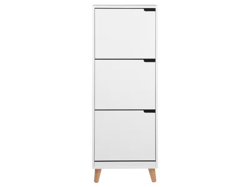 [90321432 1632493] AC Design Schuhschrank  Mitra 47 x 30 x 133.5 cm, Nature/Weiss