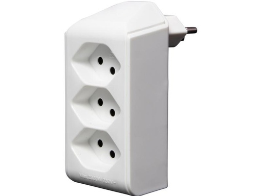 [90321434 1632125] Brennenstuhl Abzweigstecker 3 x T13, 300° drehbar, Weiss