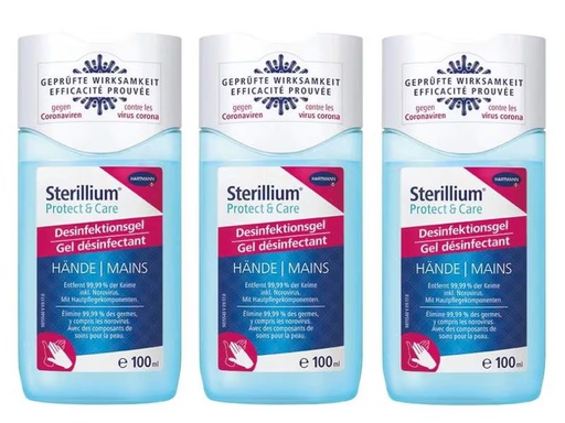 [90321530 1640653] Sterillium Desinfektionsgel Protect &amp; Care Hände 3 x 100 ml