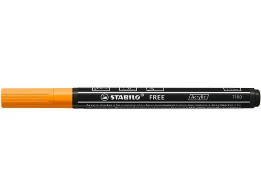 [90321561 1632590] STABILO Acrylmarker Free Acrylic T100 Orange