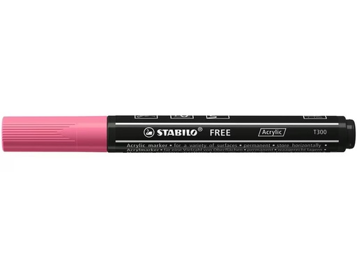 [90321577 1632612] STABILO Acrylmarker Free Acrylic T300 Pink