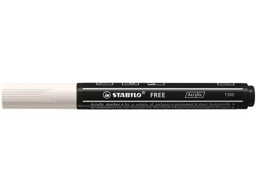 [90321590 1632594] STABILO Acrylmarker Free Acrylic T300 Weiss