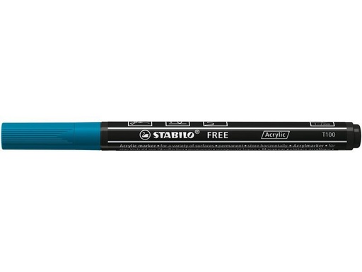 [90321616 1632589] STABILO Acrylmarker Free Acrylic T100 Blaugrün