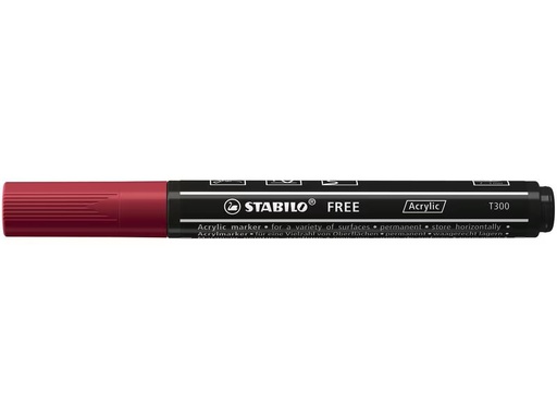 [90321621 1632597] STABILO Acrylmarker Free Acrylic T300 Purpur