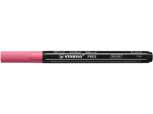 [90321655 1632593] STABILO Acrylmarker Free Acrylic T100 Pink