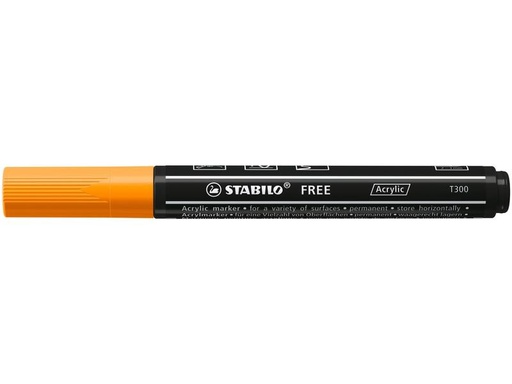 [90321670 1632608] STABILO Acrylmarker Free Acrylic T300 Orange